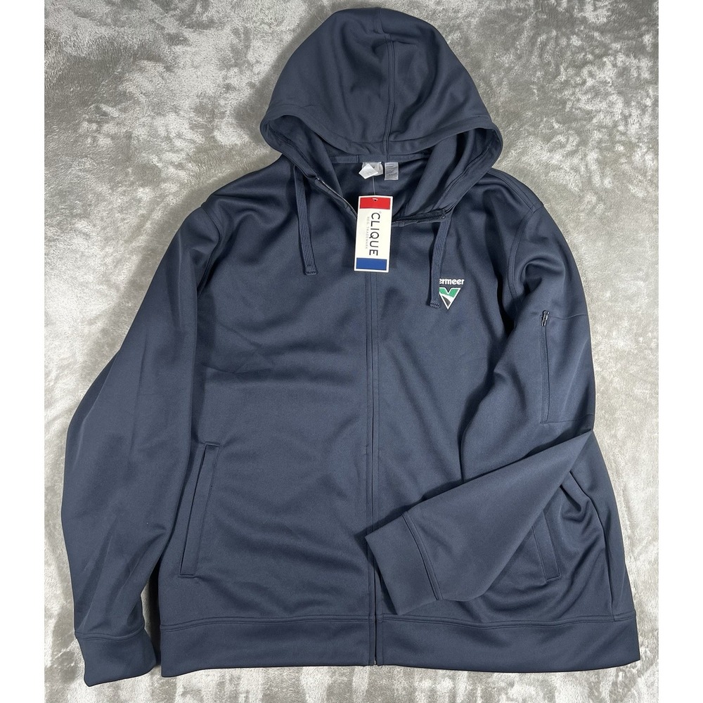 Clique Hoodie Mens XXL 2XL‎ Jacket Softshell Fleece Coat full zip black oeko-tex